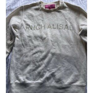 Heidi Merrick RNCH Los Angeles Crewneck White Cream Womens Sweater Sz Small